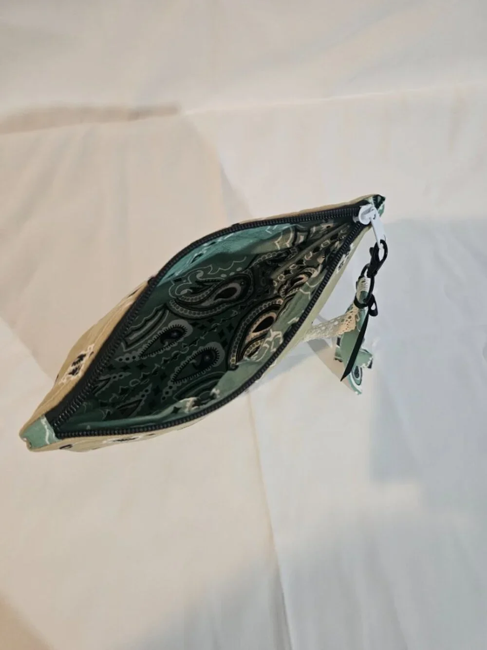 Quilted Bandana Makeup Bag - Handmade
